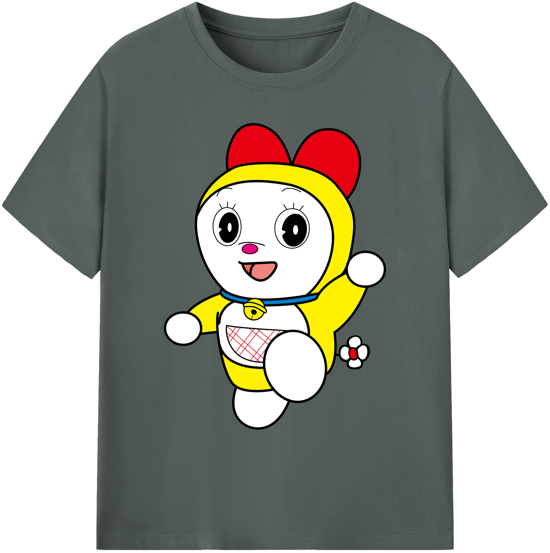 （画像用） ドラえもん ドラミ Doraemon Dorami 綿100％ メンズ半袖Tシャツ｜肌触りやわらか＆通気性